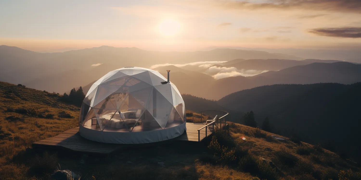 Glamping namiot sferyczny