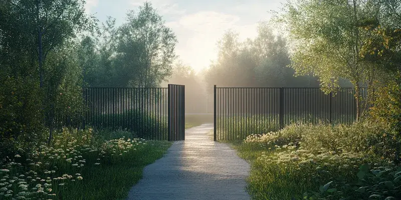 Modern Zaun aus Polen